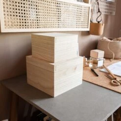 Box Holz Deckel Groß -Einrichtungsgeschäft 301636 20931