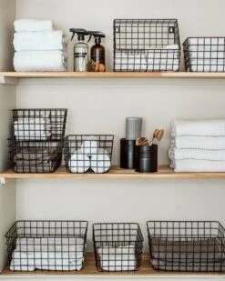 Korb Draht Groß Schwarz -Einrichtungsgeschäft 372182 37610