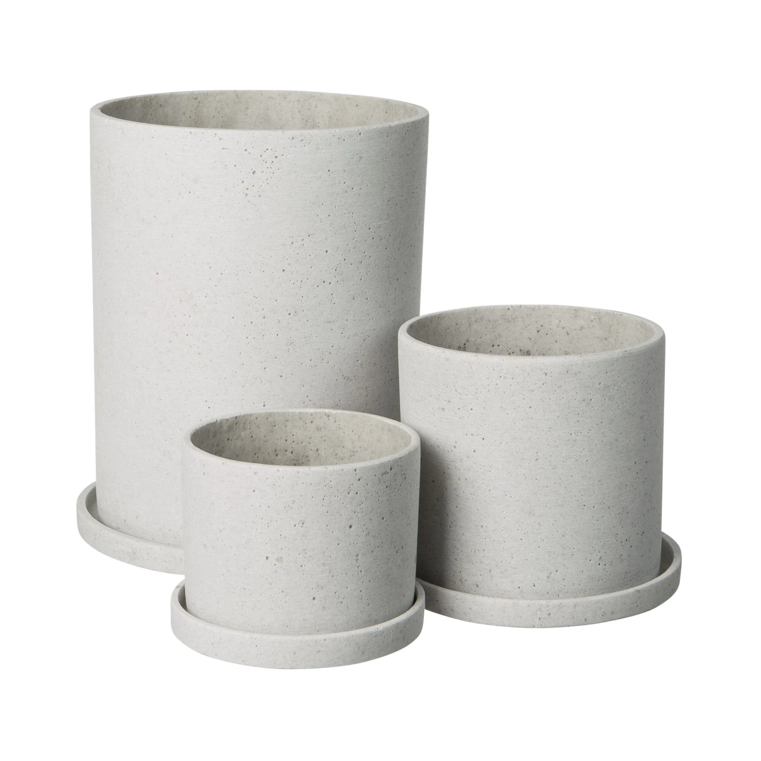 Blumentopf/Teller Polystone Mittel Weiß 4 Blumentopf/Teller Polystone Mittel Weiß – Bild 2