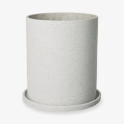 Blumentopf/Teller Polystone Groß Weiß