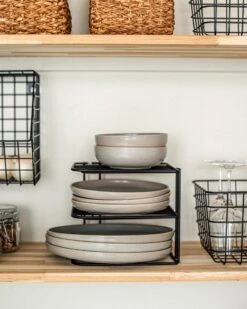 Regal Ecke 2 Ebenen Schwarz -Einrichtungsgeschäft 374372 37622