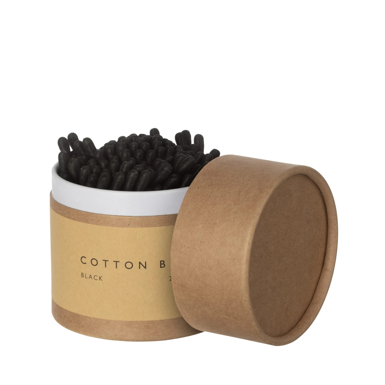 Baumwollstäbchen Schwarz 3 Baumwollstäbchen Schwarz
