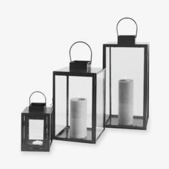 Laterne Metall Schwarz Klein -Einrichtungsgeschäft 375211 19608