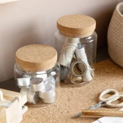 Glasgefäß Korkdeckel Groß -Einrichtungsgeschäft 375279 20941