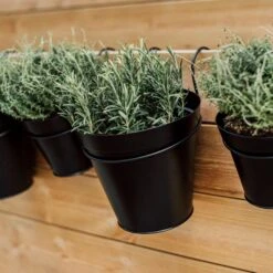 Aufhängung Blumentopf Metall Ø 20 Cm Schwarz -Einrichtungsgeschäft 400320 33426