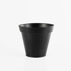 Blumentopf Metall Ø 15 Cm Schwarz