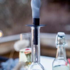 Kerzenhalter Flasche Kronleuchterkerze Schwarz -Einrichtungsgeschäft 400417 25740