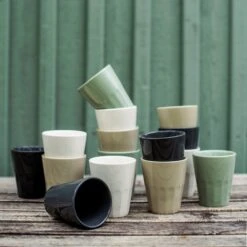 Becher Porzellan Grau -Einrichtungsgeschäft 400488 27262