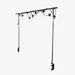 Tischstange Mit Klemme 140-250 Cm Schwarz