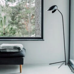 Stehleuchte Metall Schwarz