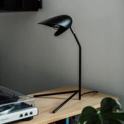 Tischlampe Metall Schwarz
