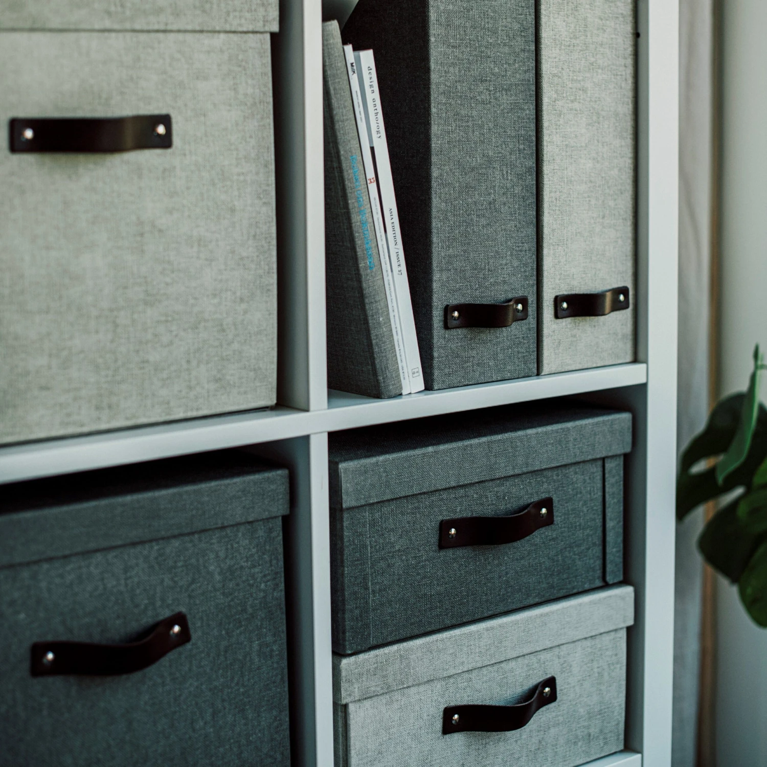 Storage Box High Canvas Dark Grey 7 Storage Box High Canvas Dark Grey – Bild 5