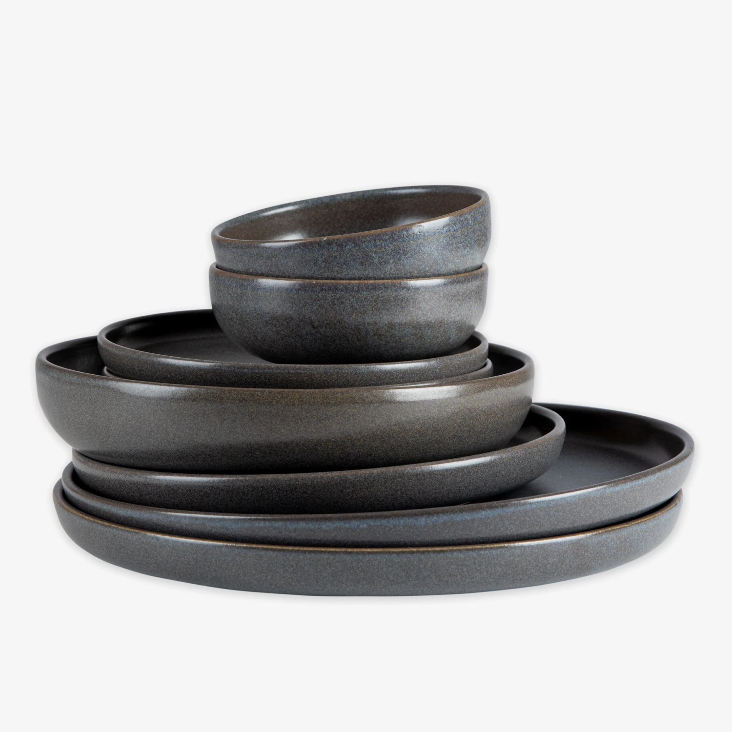 Teller Bruno Steingut 22 Cm Dunkelgrau 6 Teller Bruno Steingut 22 Cm Dunkelgrau – Bild 4