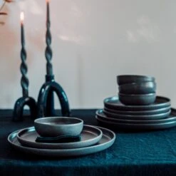 Teller Bruno Steingut 22 Cm Dunkelgrau 12 Teller Bruno Steingut 22 Cm Dunkelgrau -Einrichtungsgeschäft 401212 30275 1