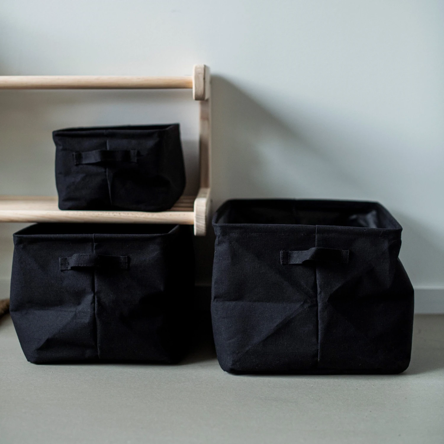 Korb Faltbar Medium Schwarz 6 Korb Faltbar Medium Schwarz – Bild 4