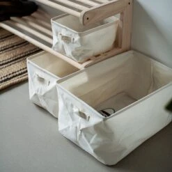 Korb Faltbar Groß Weiß 13 Korb Faltbar Groß Weiß -Einrichtungsgeschäft 401267 30617