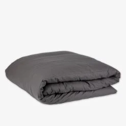 Bettbezug Bio-Baumwolle 220 X 220 Dunkelgrau