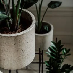 Pot Cement Terrazzo Ø19 Sand -Einrichtungsgeschäft 401501 31961