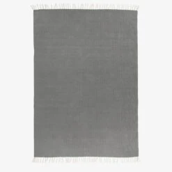 Teppich Baumwolle 140 X 200 Dunkelgrau