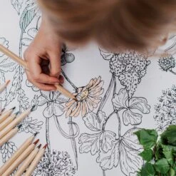 Coloring Paper Roll 10m Botanic -Einrichtungsgeschäft 401714 35019