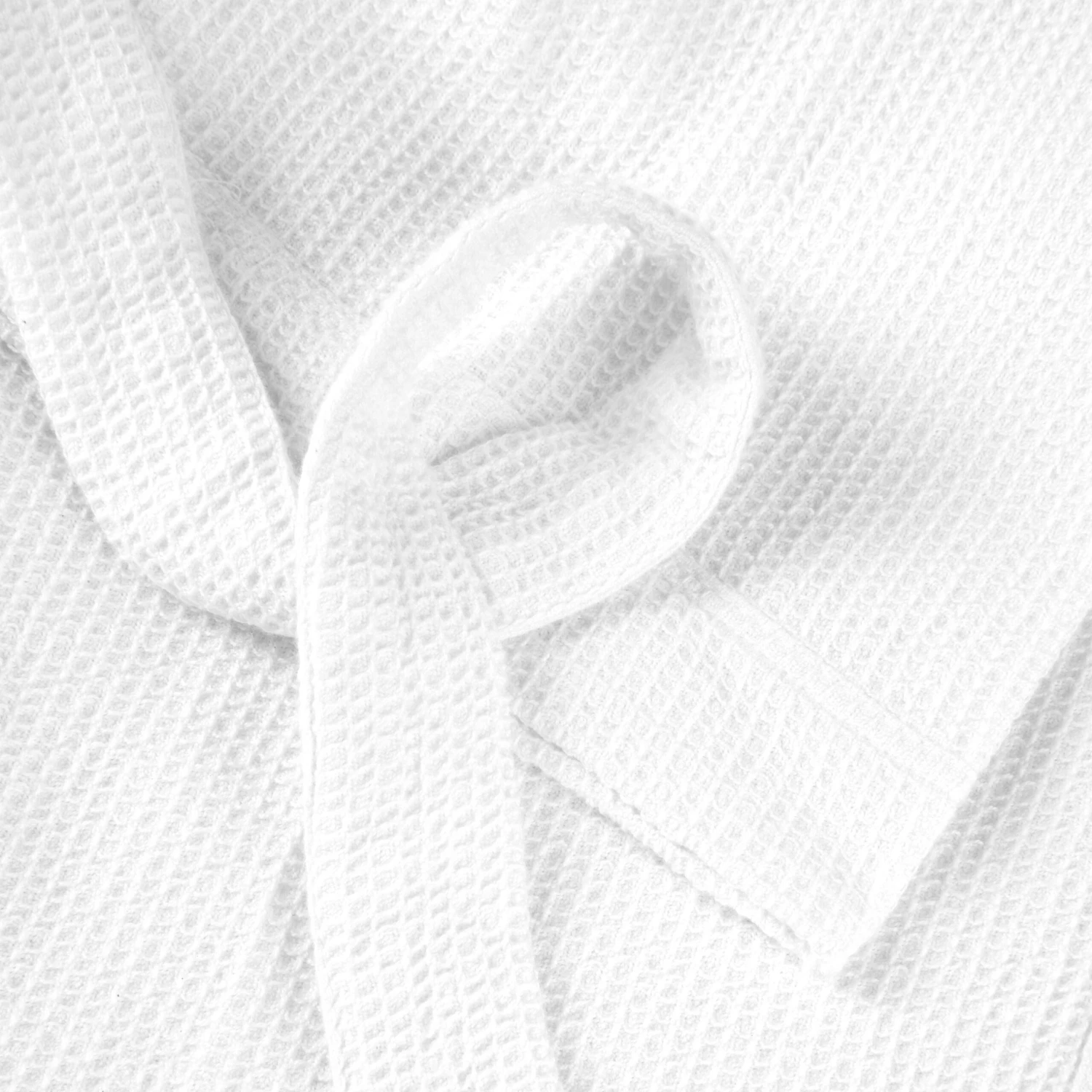 Bademantel Waffelstruktur Weiß Einheitsgröße 4 Bademantel Waffelstruktur Weiß Einheitsgröße – Bild 2