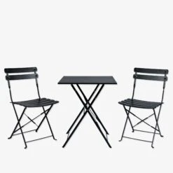 Café-Set Metall Schwarz