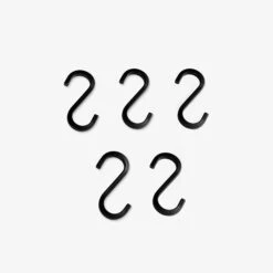S-Haken Eisen 5 Cm 5er-Pack Schwarz