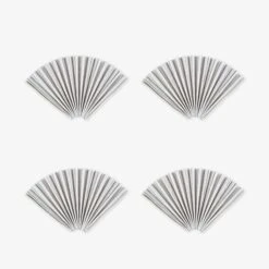 Papierdekoration Recycelt 4er-Pack Streifen Dunkelgrau