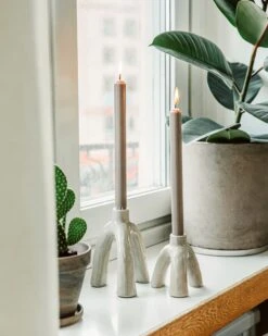 Kerzenleuchter Low Flow Warmgrau -Einrichtungsgeschäft 402152 36423