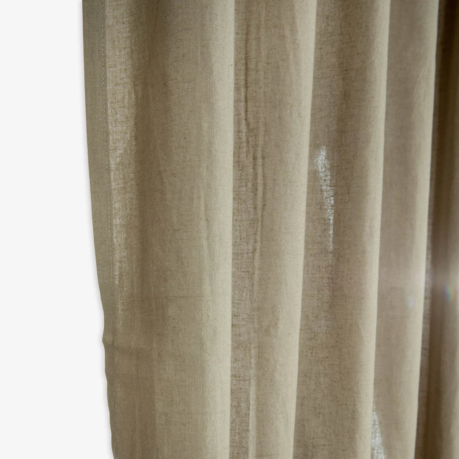 Vorhang Leinen-Mix 145 X 300 Cm 2er-Pack Hell Khaki Grün 5 Vorhang Leinen-Mix 145 X 300 Cm 2er-Pack Hell Khaki Grün – Bild 3