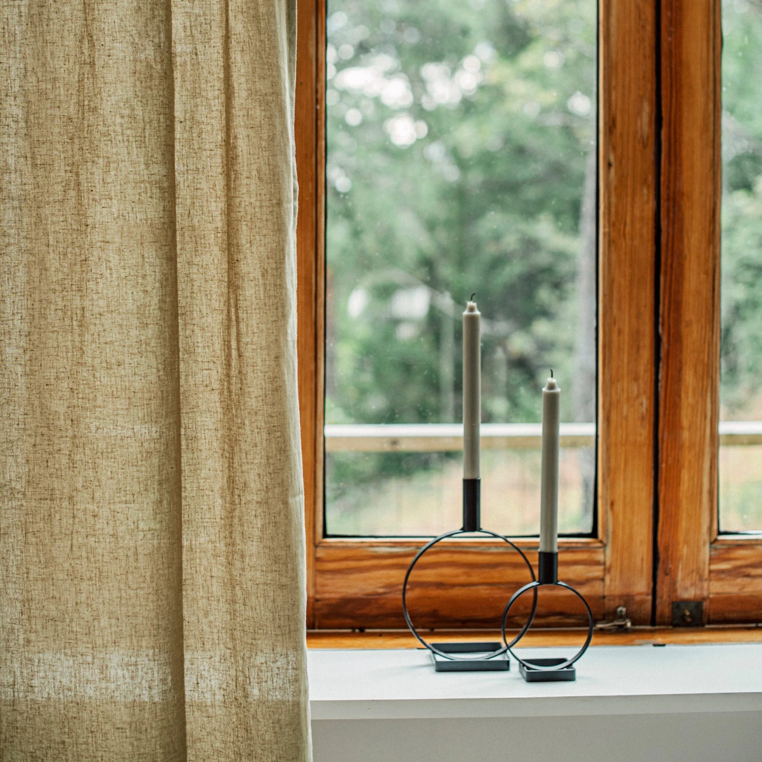 Vorhang Leinen-Mix 145 X 300 Cm 2er-Pack Hell Khaki Grün 6 Vorhang Leinen-Mix 145 X 300 Cm 2er-Pack Hell Khaki Grün – Bild 4