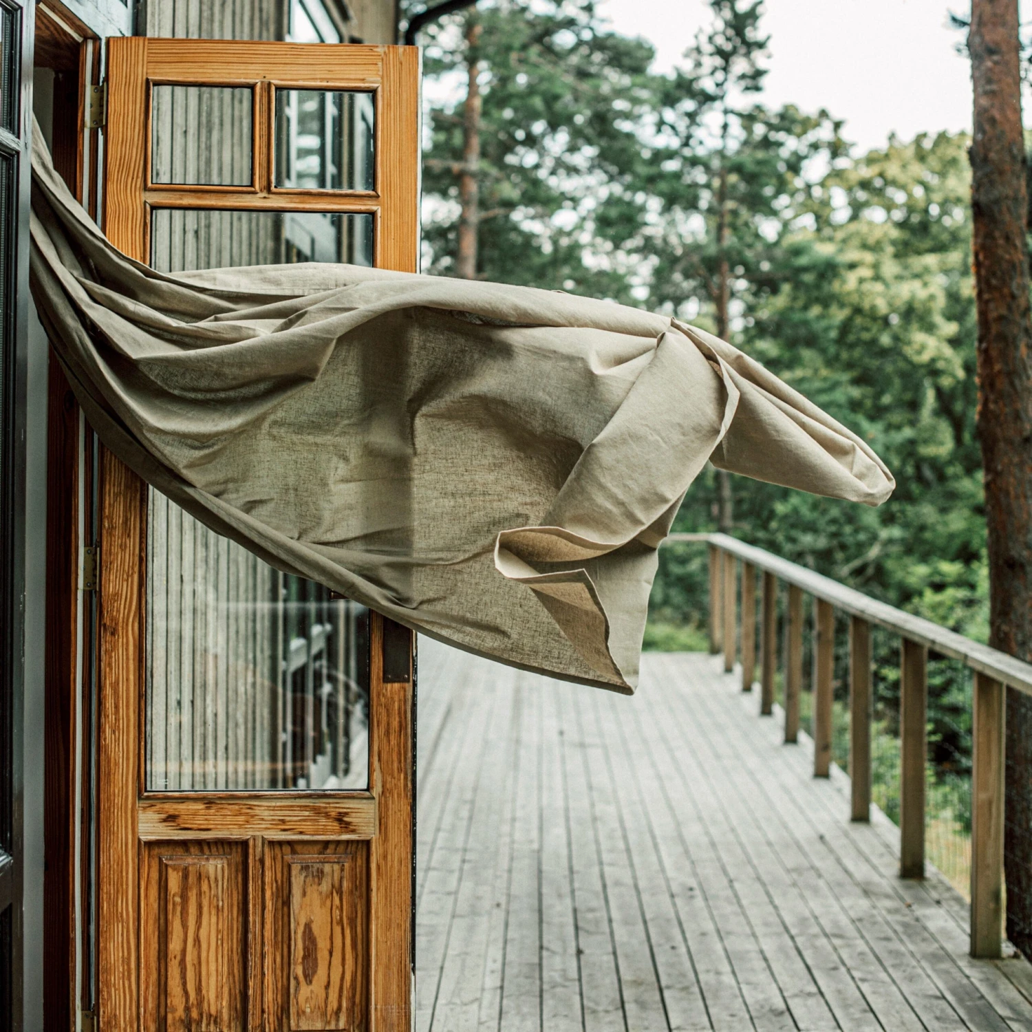 Vorhang Leinen-Mix 145 X 300 Cm 2er-Pack Hell Khaki Grün 7 Vorhang Leinen-Mix 145 X 300 Cm 2er-Pack Hell Khaki Grün – Bild 5