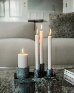 Kerzenhalter Marmor Krone H 6 Cm Mitternachtsschwarz -Einrichtungsgeschäft 402277 36396