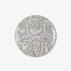 Tablett Stig Lindberg Poème D'Amour Rund Ø 38 Cm Grün