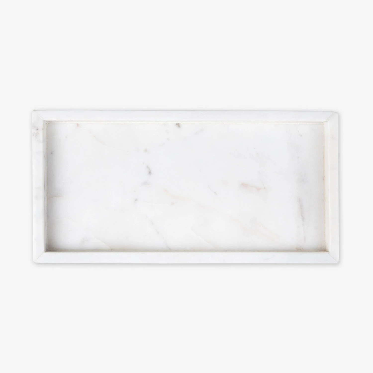Tablett Marmor Weiß 4 Tablett Marmor Weiß – Bild 2