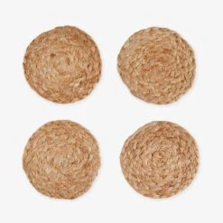 Glasuntersetzer Jute 4er-Pack