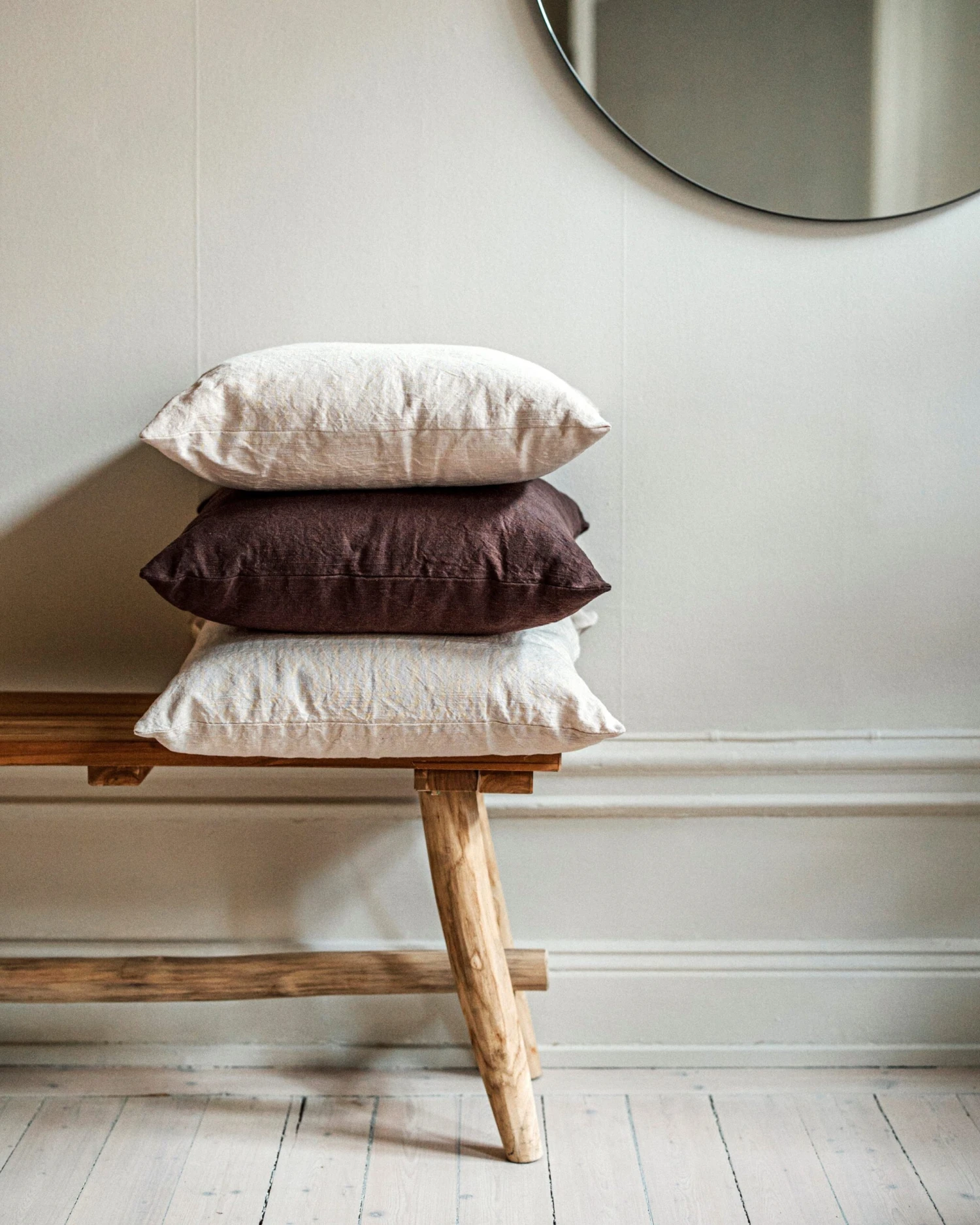 Kissen Leinen-Mix 50 X 50 Cm Hellbeige 6 Kissen Leinen-Mix 50 X 50 Cm Hellbeige – Bild 4