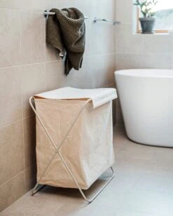 Wäschekorb Canvas/Metall Hellbeige -Einrichtungsgeschäft 402550 38430