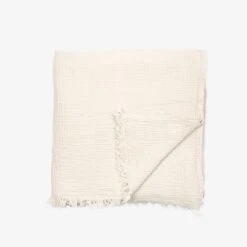 Plaid Baumwolle Muslin 180 X 240 Hellbeige