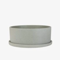 Topf/Untersetzer Polystone Niedrig Breit Grün