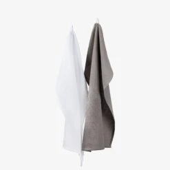 Küchenhandtuch Waffel 50x70cm 2er-Pack Grau/Weiß
