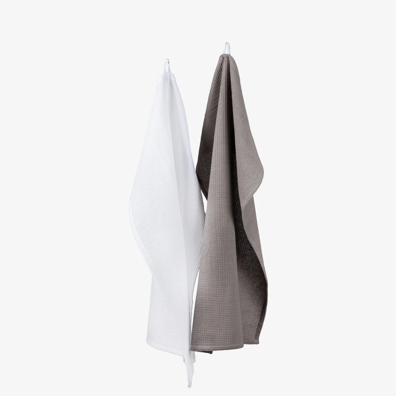 Küchenhandtuch Waffel 50x70cm 2er-Pack Grau/Weiß 3 Küchenhandtuch Waffel 50x70cm 2er-Pack Grau/Weiß