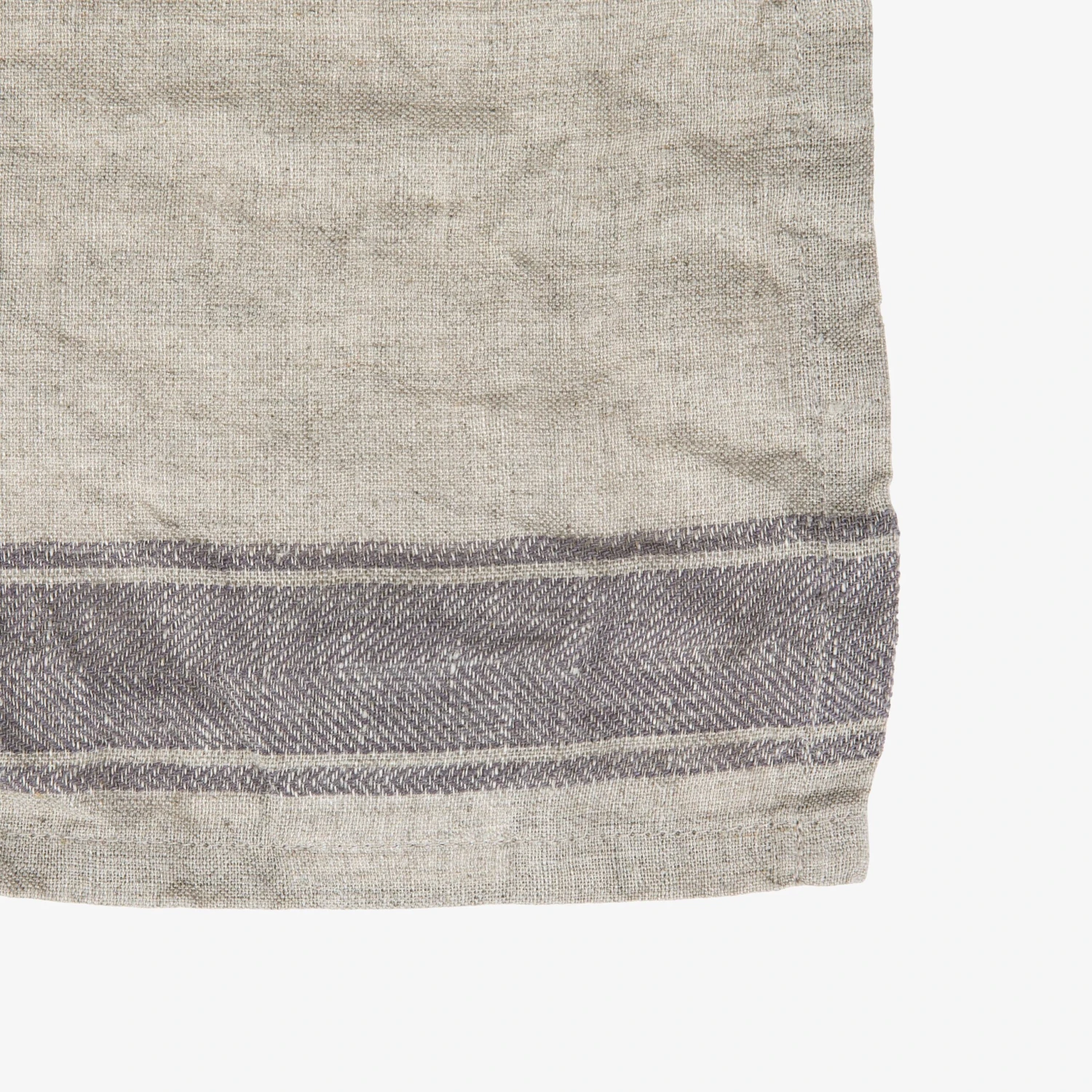 Küchentuch Leinen 50x70cm Natur/Grau 4 Küchentuch Leinen 50x70cm Natur/Grau – Bild 2