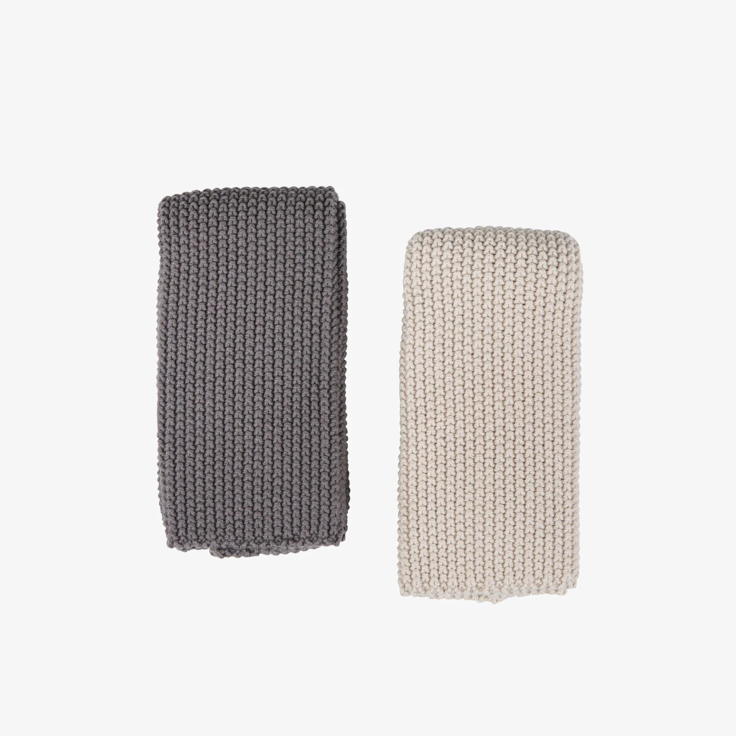 Geschirrtuch Gestrickt 2 Stück Grau/Hellbeige 3 Geschirrtuch Gestrickt 2 Stück Grau/Hellbeige