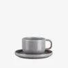 Tasse Mit Untertasse Bruno Steingut Grau -Einrichtungsgeschäft 402695 37838