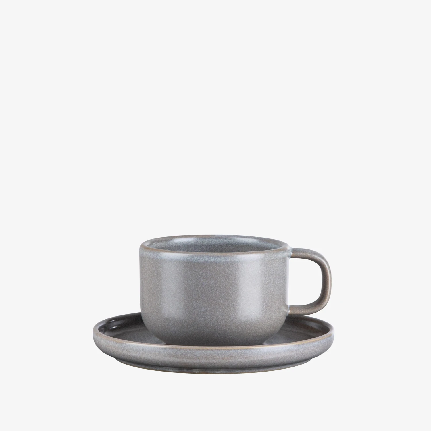 Tasse Mit Untertasse Bruno Steingut Grau 3 Tasse Mit Untertasse Bruno Steingut Grau