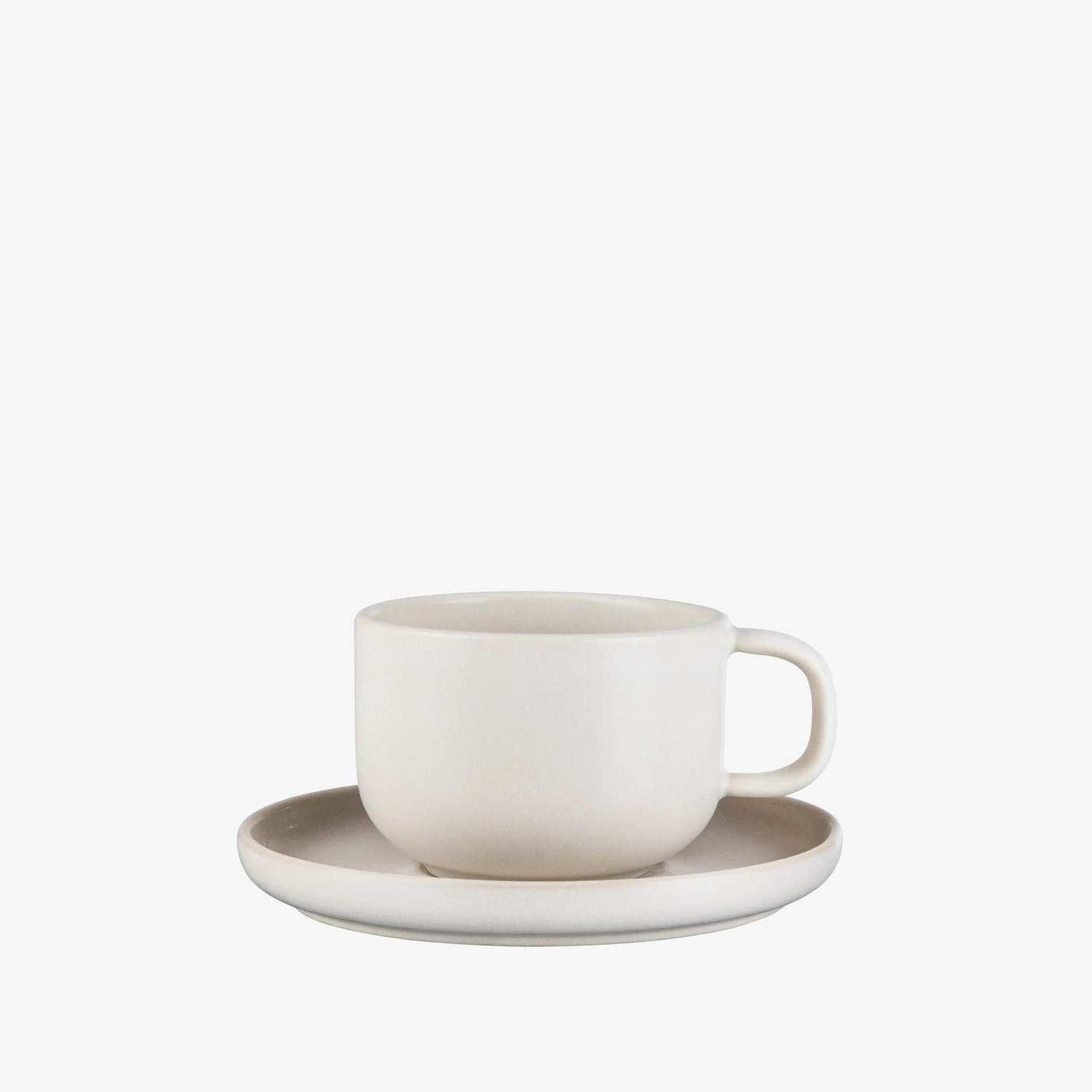 Tasse Mit Untertasse Bruno Steingut Creme Weiß 3 Tasse Mit Untertasse Bruno Steingut Creme Weiß